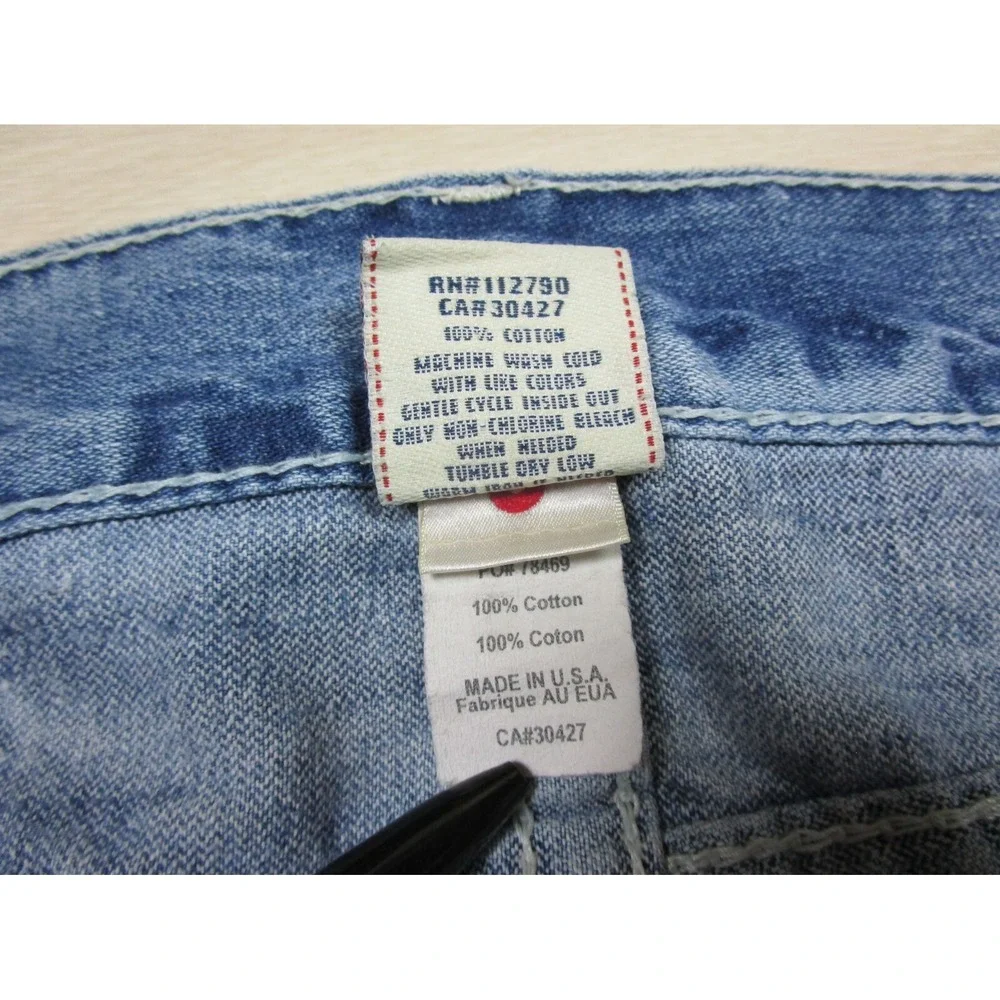 True Religion Men's Designer Jeans‎ - Ricky Big T USA Straight 42x33 Flap